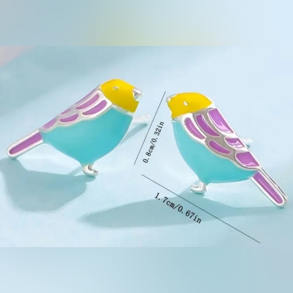 2/30$ Or 3/$35 NEW Colorful Bird Earrings (#0220) - Picture 2 of 4